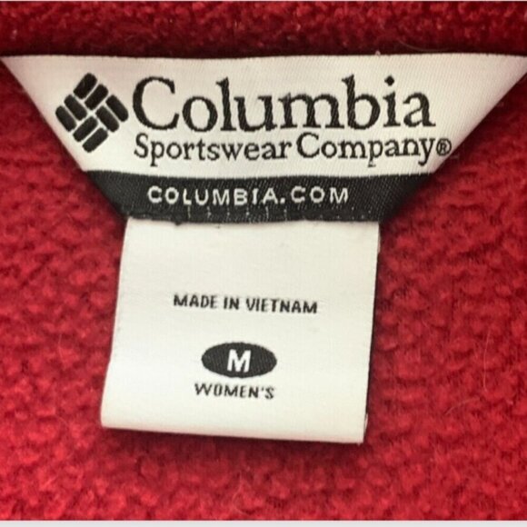Columbia Sportswear Fleece Full Zip Jacket Women's M Red #64A - Picture 6 of 7